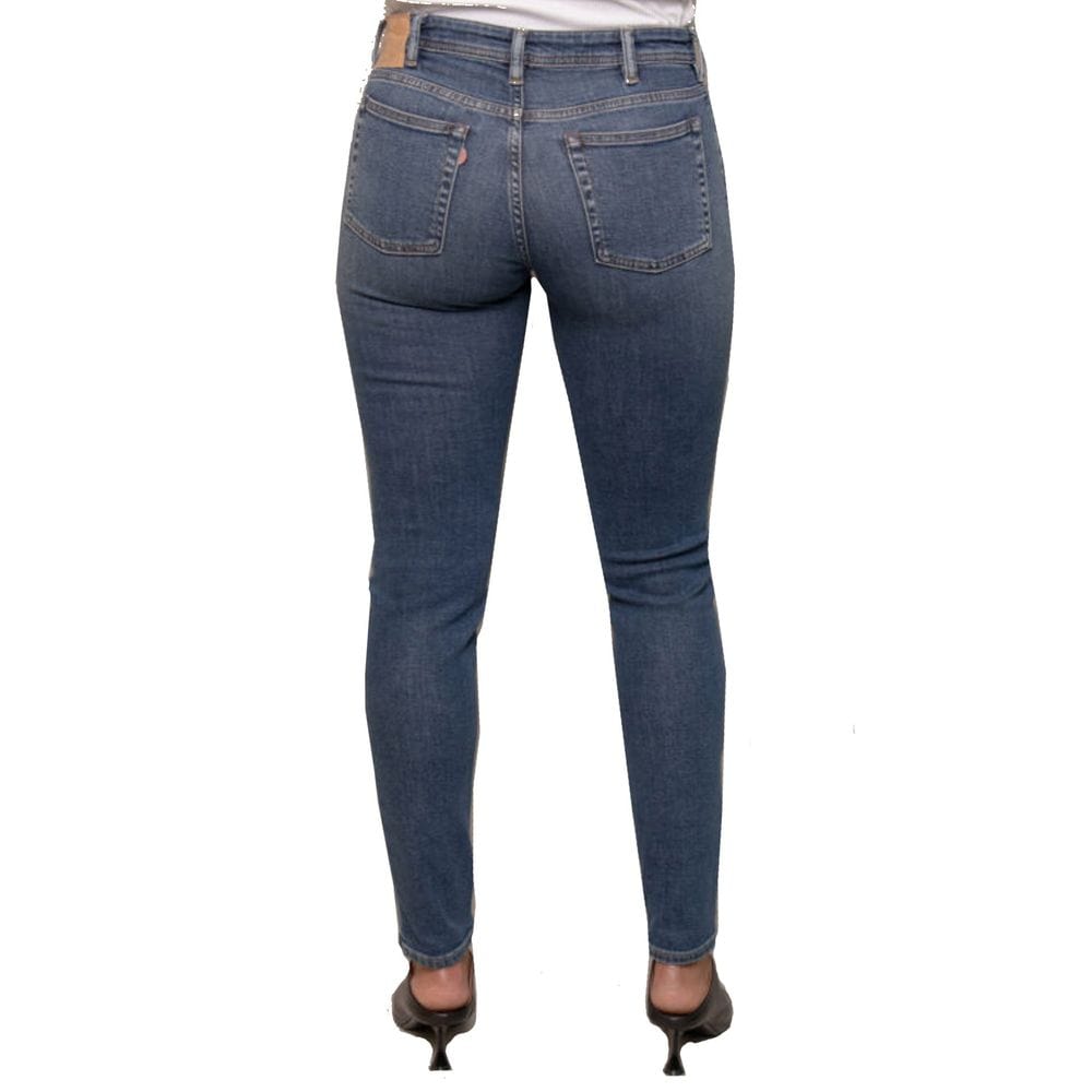 Acne Studios W27 Acne Studios Blå Konst Climb Mid Blue Cotton Denim Jeans
