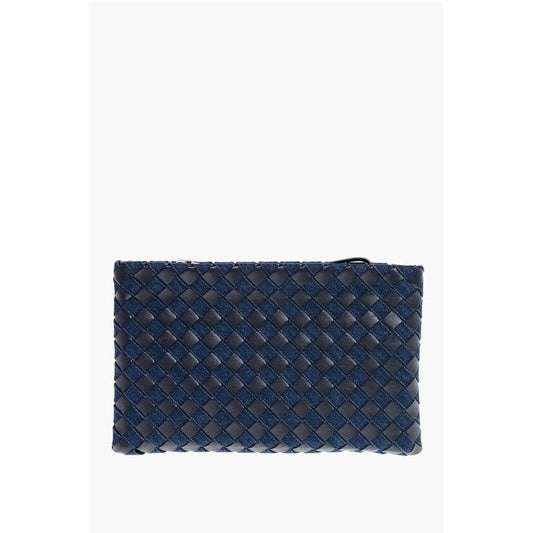 Bottega Veneta Bottega Veneta Woven Leather and Denim ABYSS Pouch