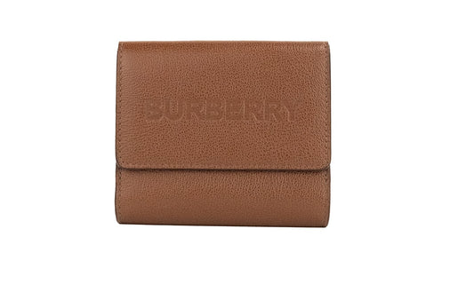 Burberry Burberry Luna Tan Grained Leather Small Coin Pouch Snap Wallet