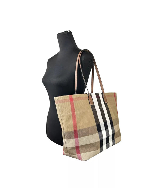 Burberry Burberry Medium London Check Tote Bag Purse Checkered