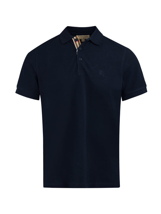 Burberry Burberry Navy Blue Cotton Collared Polo Shirt