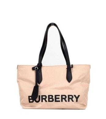 Burberry Burberry Small Rose Beige Logo Branded Econyl Nylon Tote Shoulder Handbag Purse