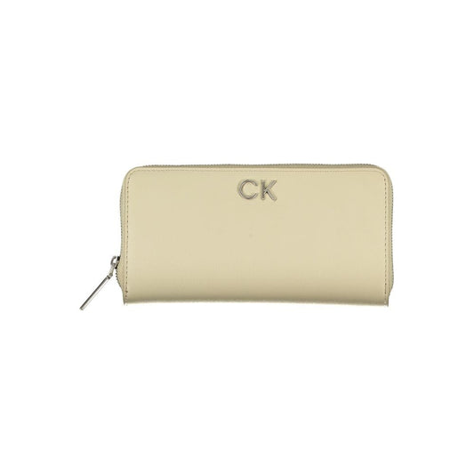 Calvin Klein Calvin Klein Elegant Beige Zip Wallet with RFID Blocking