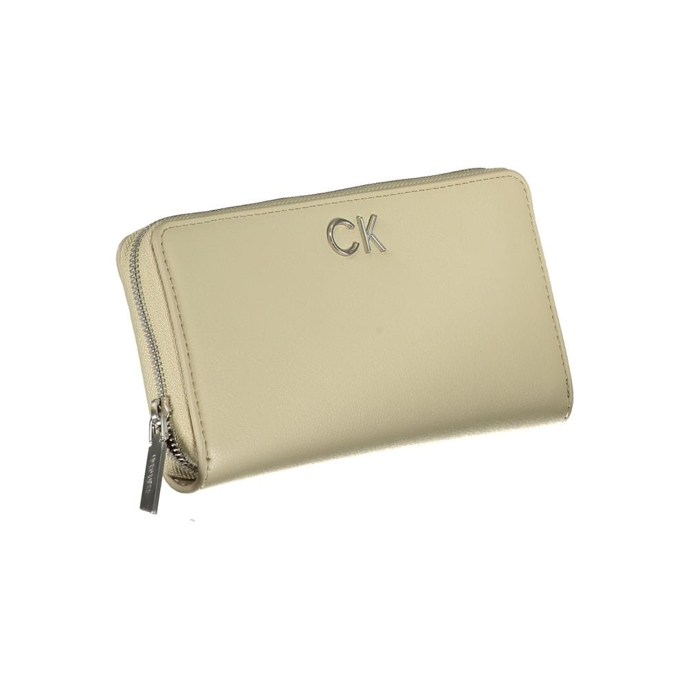 Calvin Klein Calvin Klein Elegant Beige Zip Wallet with RFID Blocking