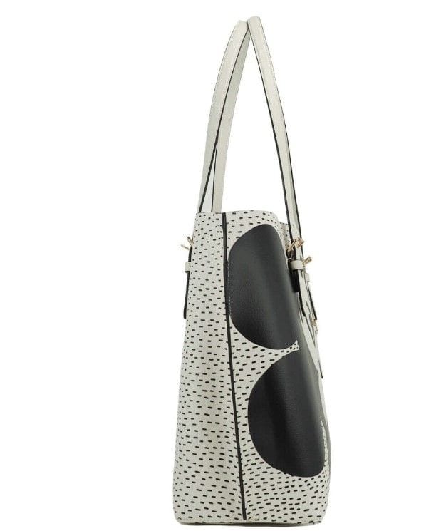 COACH COACH (C6978) Mickey Mouse X Keith Haring Mollie Large Leather Shoulder Tote Bag