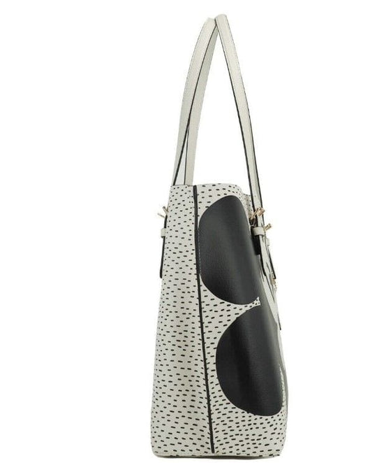 COACH COACH (C6978) Mickey Mouse X Keith Haring Mollie Large Leather Shoulder Tote Bag