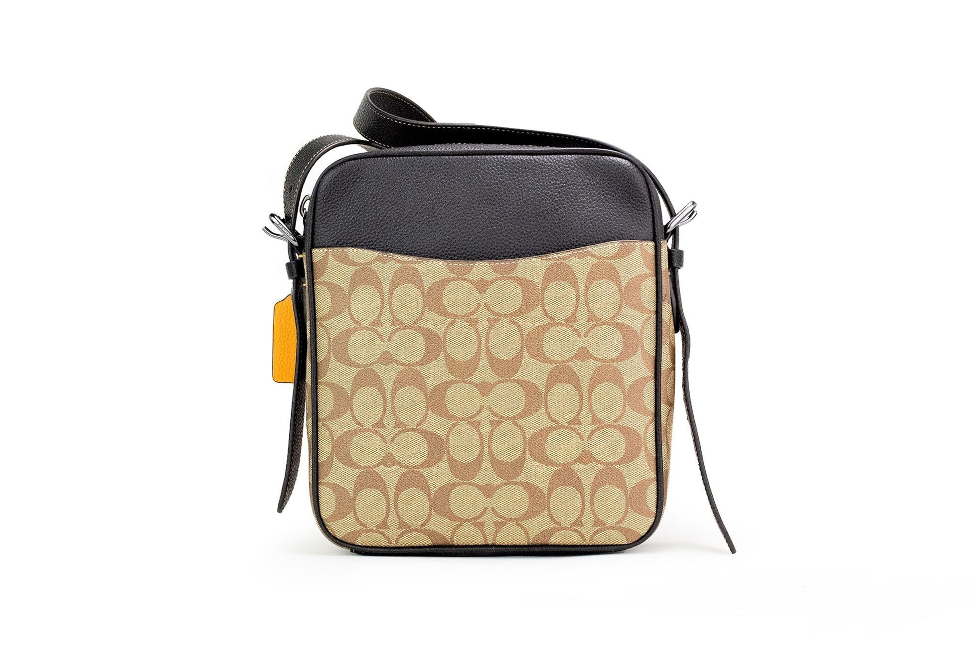 COACH COACH Hudson 21 Signature Varsity Stripe Coated Canvas Crossbody Bag