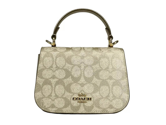 COACH COACH Lysa Top Handle Bag Crossbody Champagne Gold