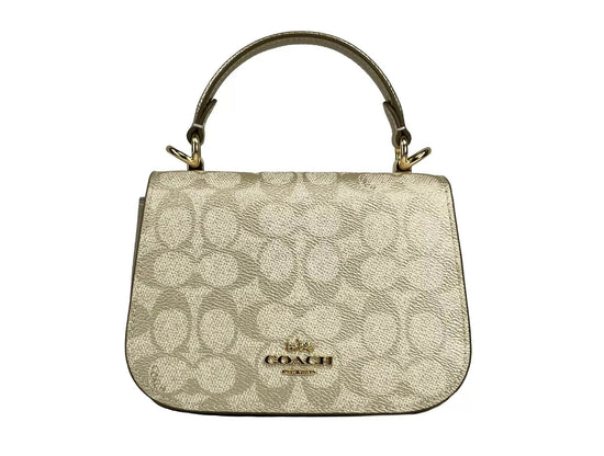 COACH COACH Lysa Top Handle Bag Crossbody Champagne Gold