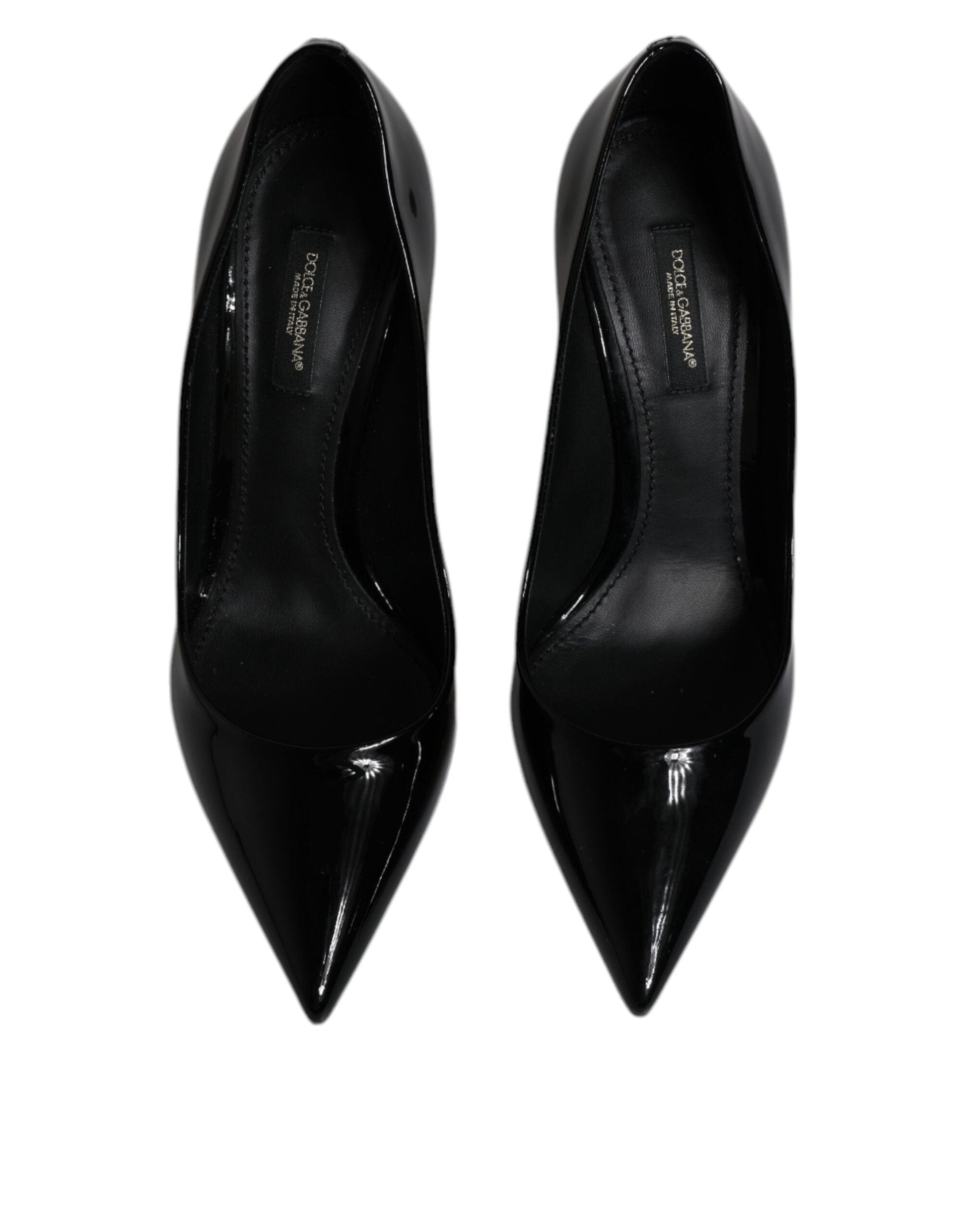 Dolce & Gabbana 37.5 Dolce & Gabbana Black Patent Leather High Heels Pumps Shoes