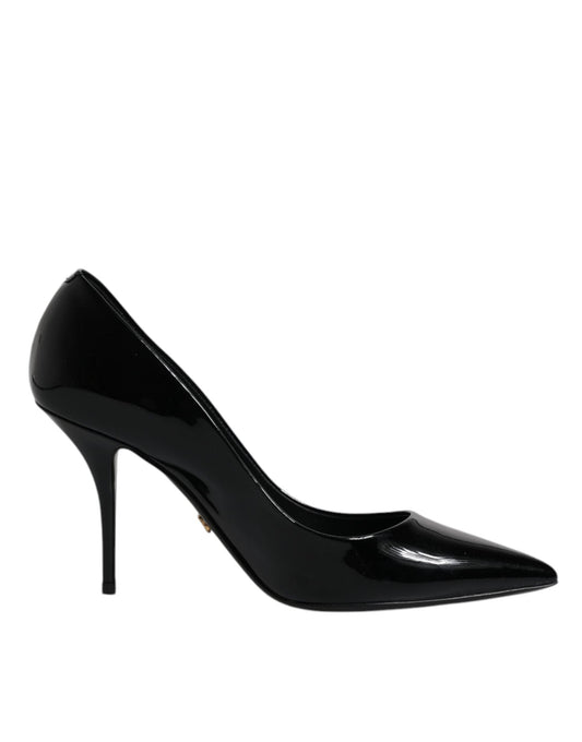 Dolce & Gabbana 37.5 Dolce & Gabbana Black Patent Leather High Heels Pumps Shoes