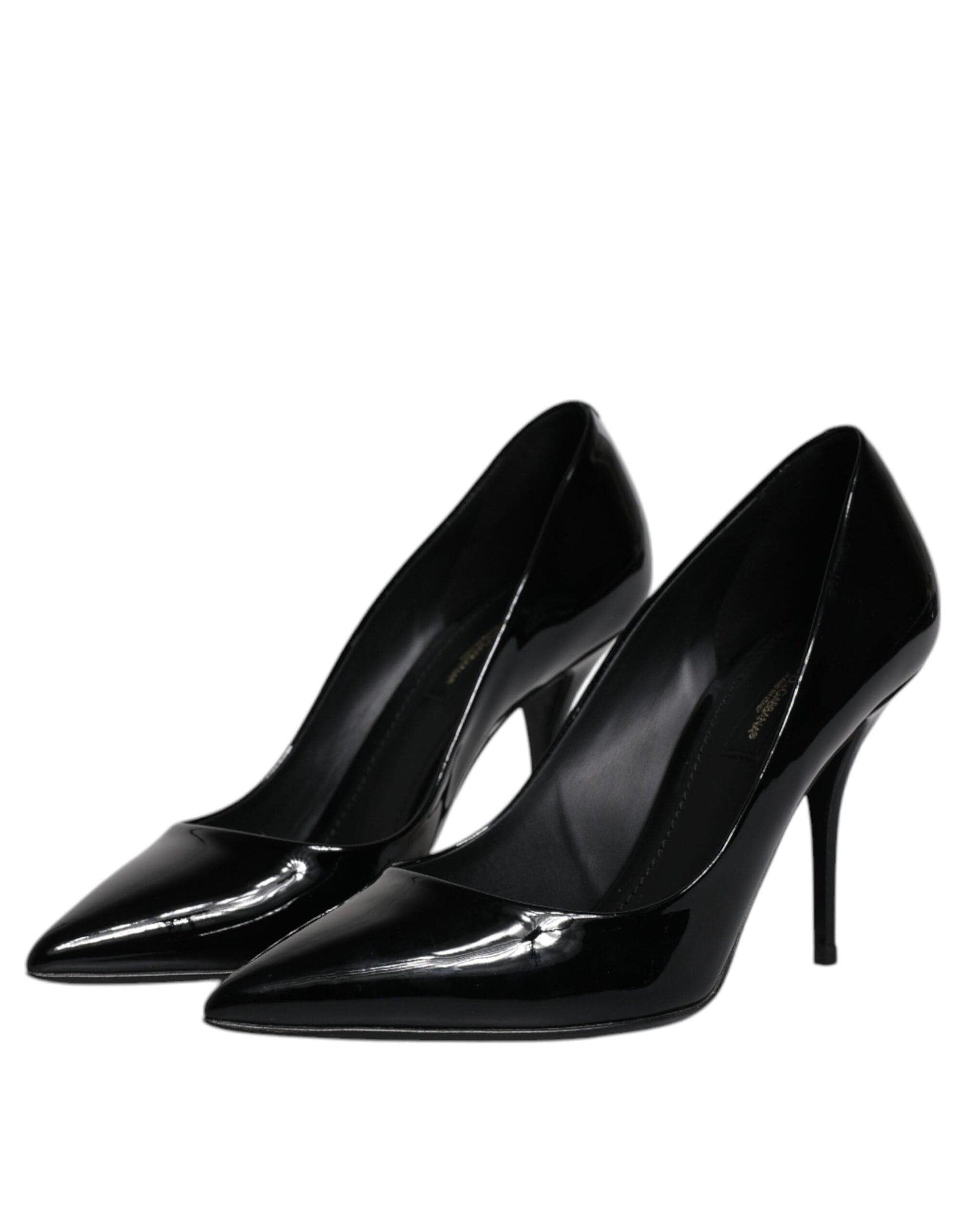 Dolce & Gabbana 37.5 Dolce & Gabbana Black Patent Leather High Heels Pumps Shoes