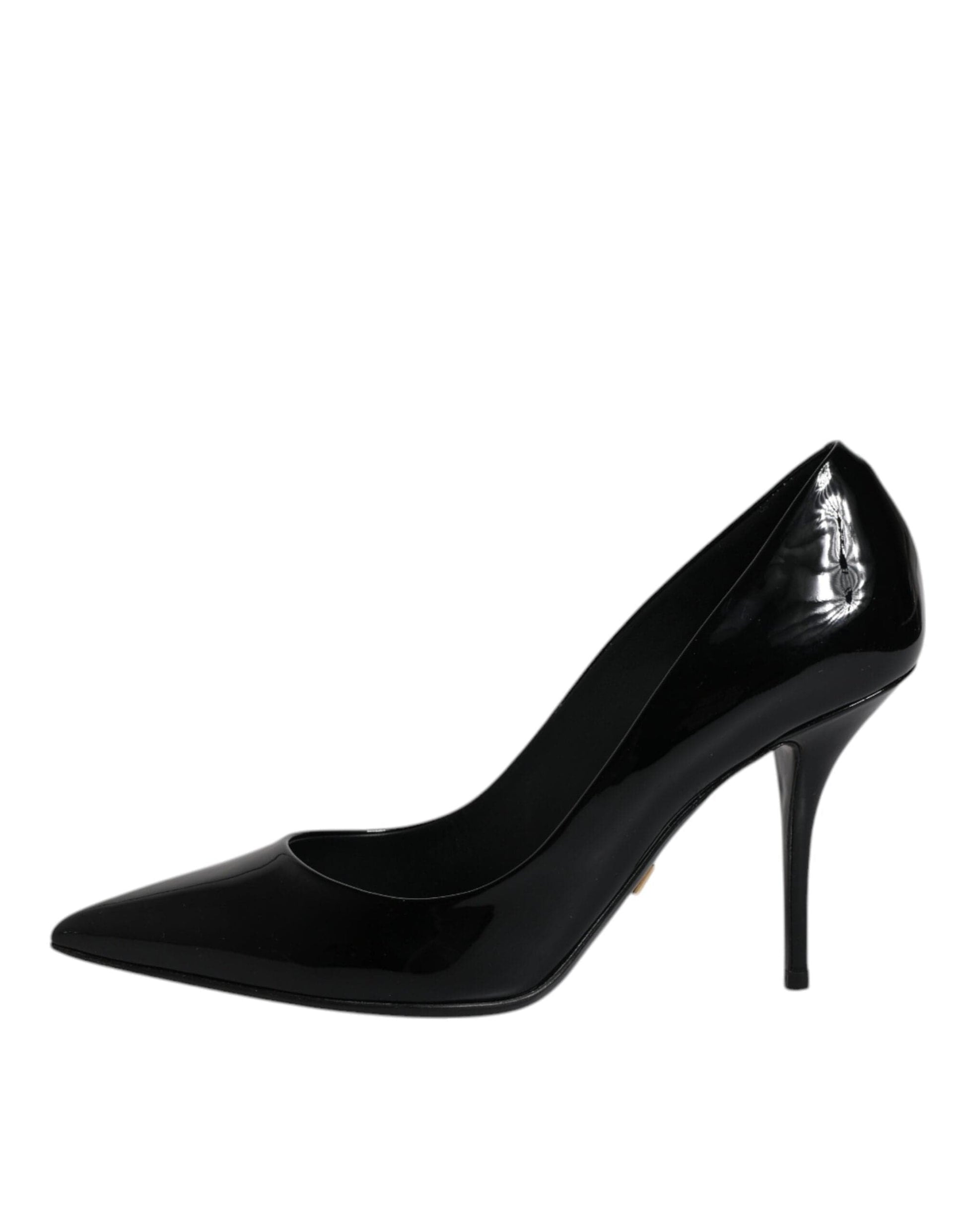 Dolce & Gabbana 37.5 Dolce & Gabbana Black Patent Leather High Heels Pumps Shoes