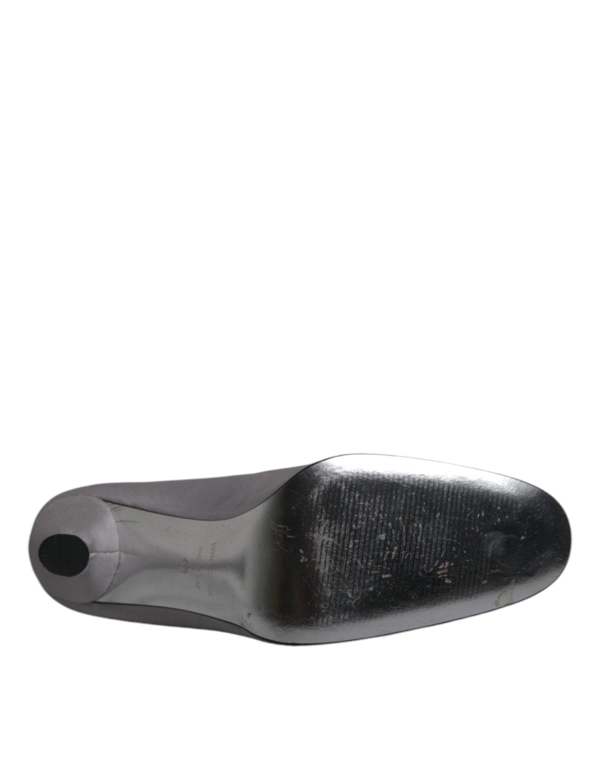 Dolce & Gabbana 40 Dolce & Gabbana Gray Suede Leather High Heel Pumps Shoes