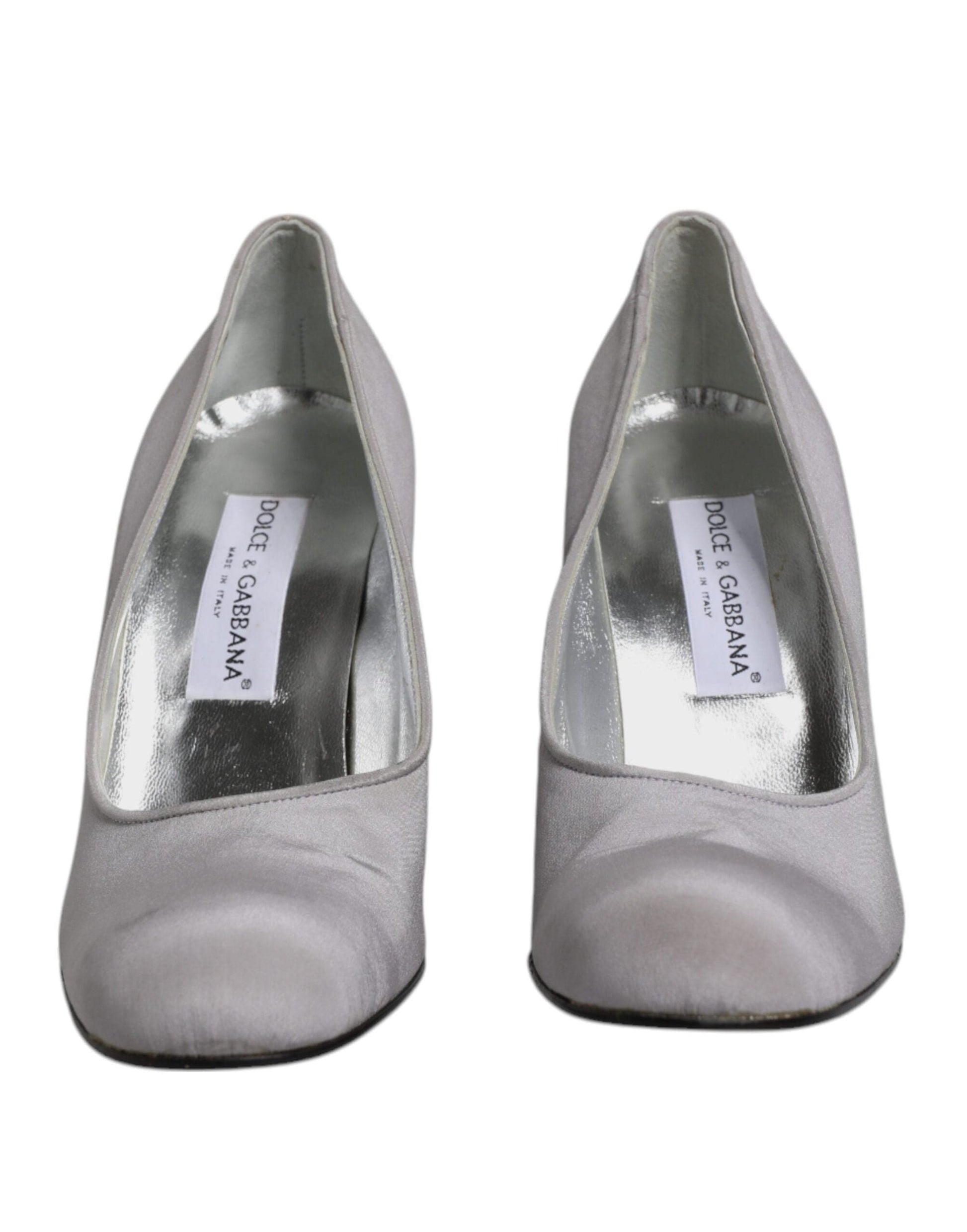 Dolce & Gabbana 40 Dolce & Gabbana Gray Suede Leather High Heel Pumps Shoes