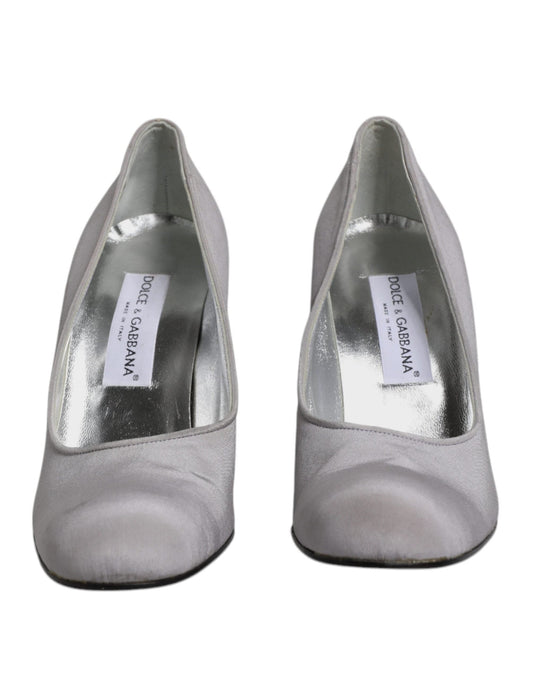 Dolce & Gabbana 40 Dolce & Gabbana Gray Suede Leather High Heel Pumps Shoes