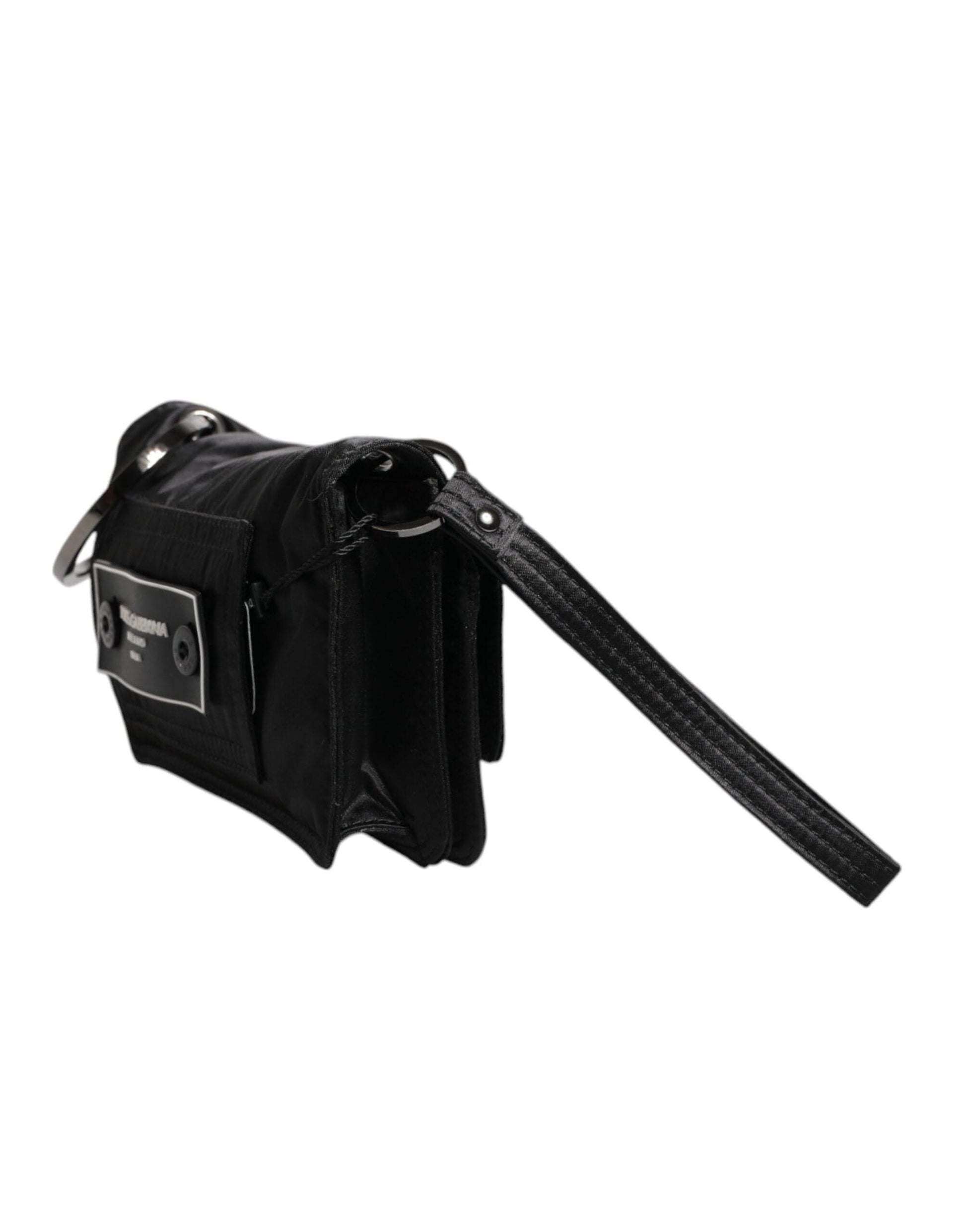 Dolce & Gabbana Dolce & Gabbana Black Fabric Logo Two Way Clutch Crossbody Bag