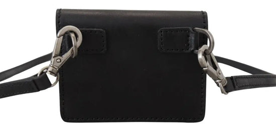 Dolce & Gabbana Dolce & Gabbana Black Leather Bifold Shoulder Sling Women Wallet