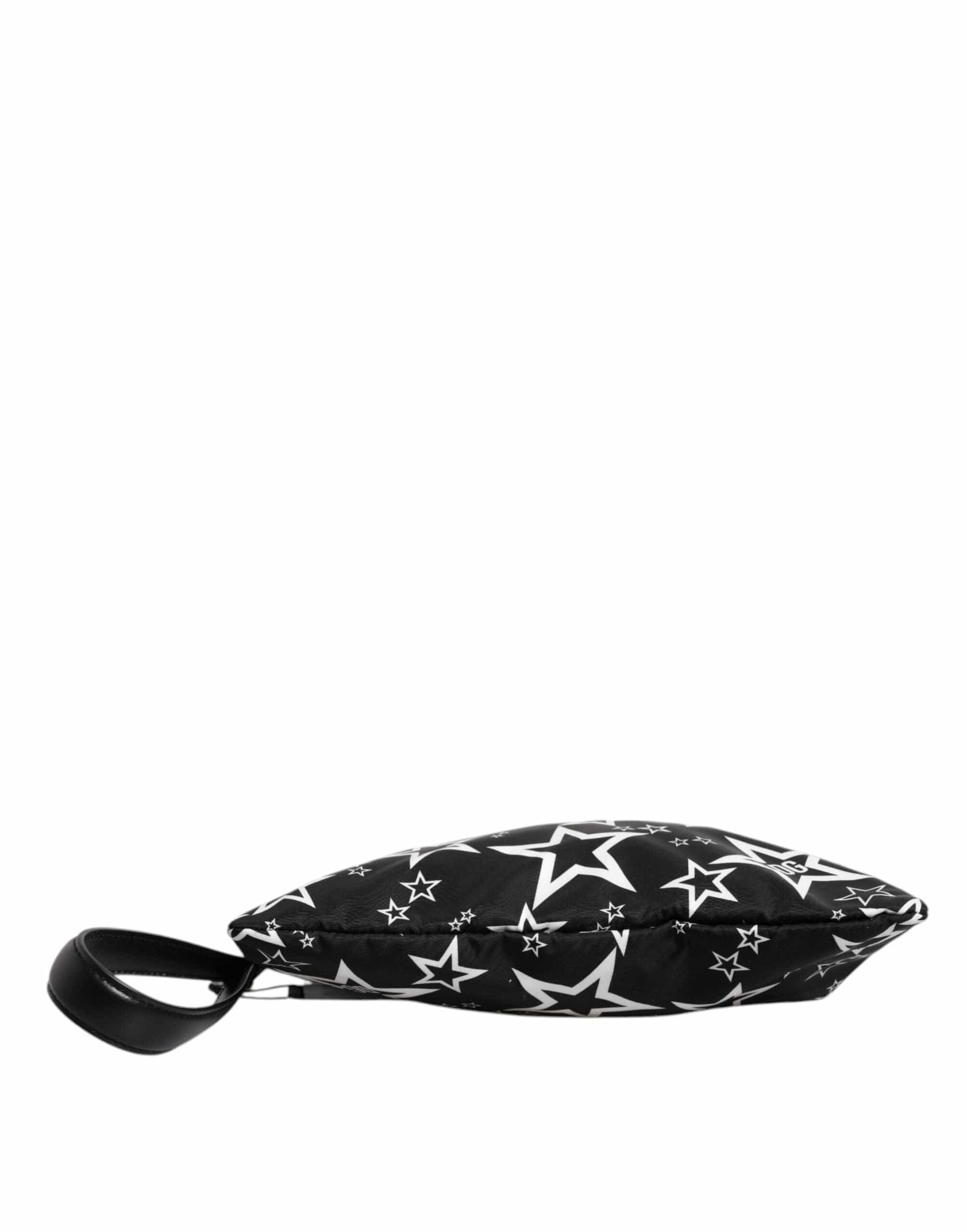 Dolce & Gabbana Dolce & Gabbana Black White Stars Pattern Clutch Pouch Bag