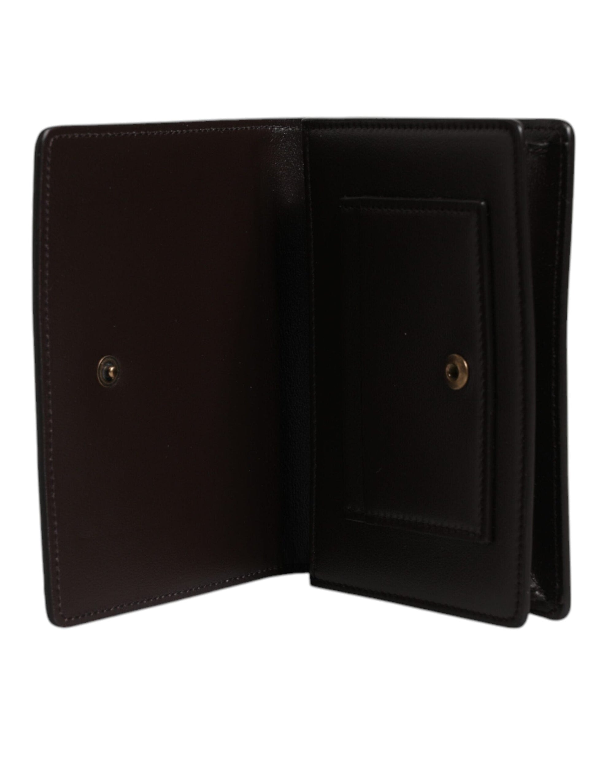 Dolce & Gabbana Dolce & Gabbana Brown Leather Bifold DG Logo Cardholder Sling Strap Wallet