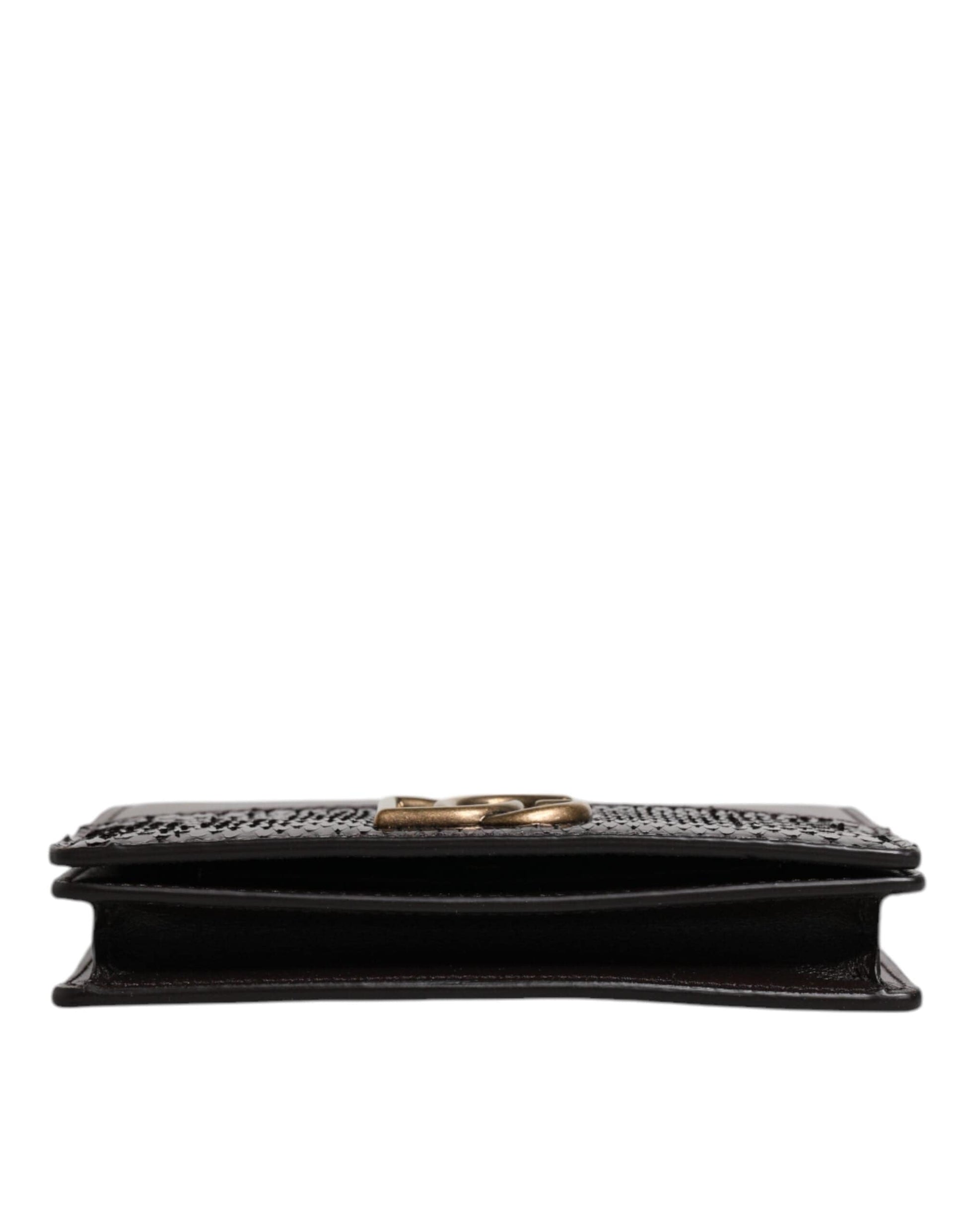 Dolce & Gabbana Dolce & Gabbana Brown Leather Bifold DG Logo Cardholder Sling Strap Wallet
