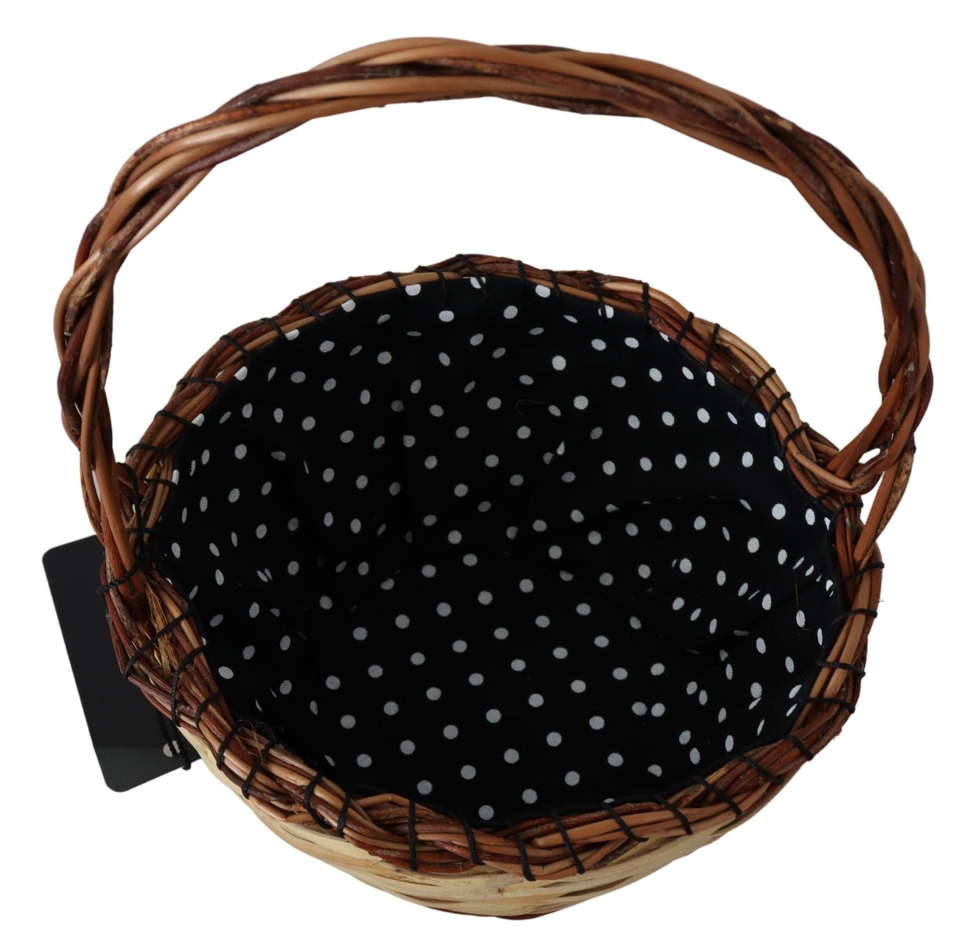 Dolce & Gabbana Dolce & Gabbana Chic Beige Wicker Basket Tote Bag