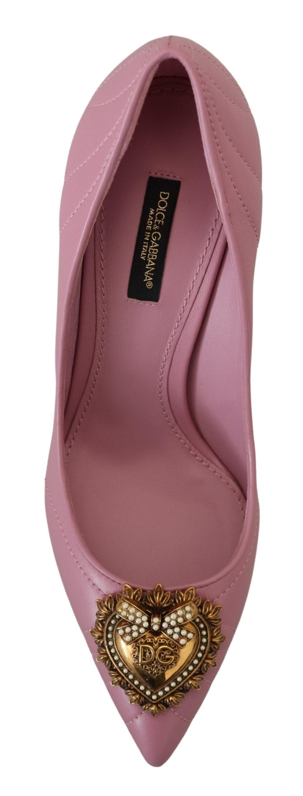 Dolce & Gabbana Dolce & Gabbana Devotion Leather Heels in Pink