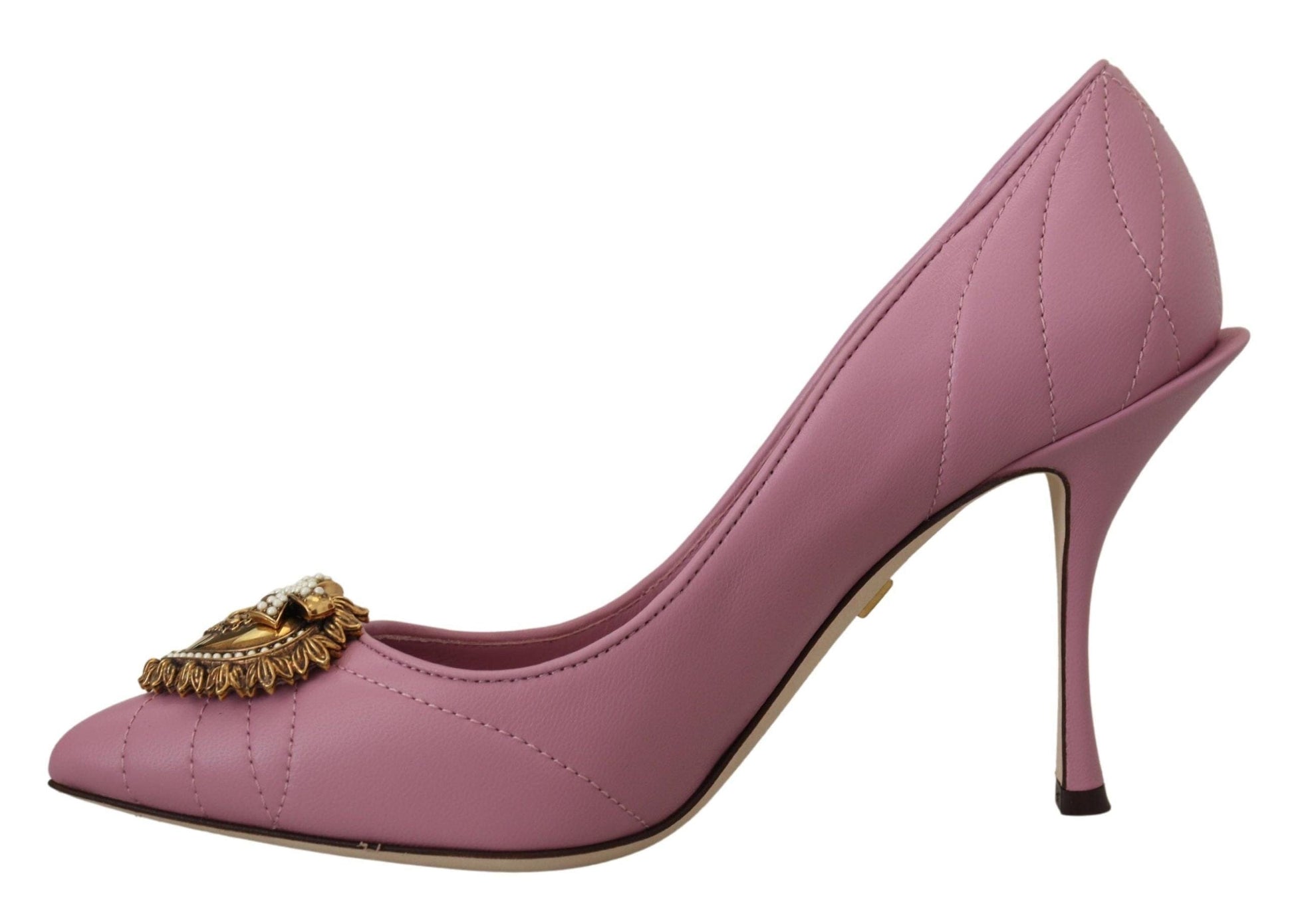 Dolce & Gabbana Dolce & Gabbana Devotion Leather Heels in Pink