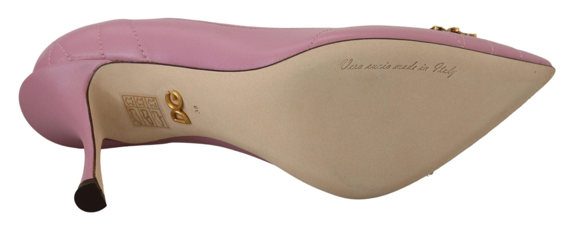 Dolce & Gabbana Dolce & Gabbana Devotion Leather Heels in Pink