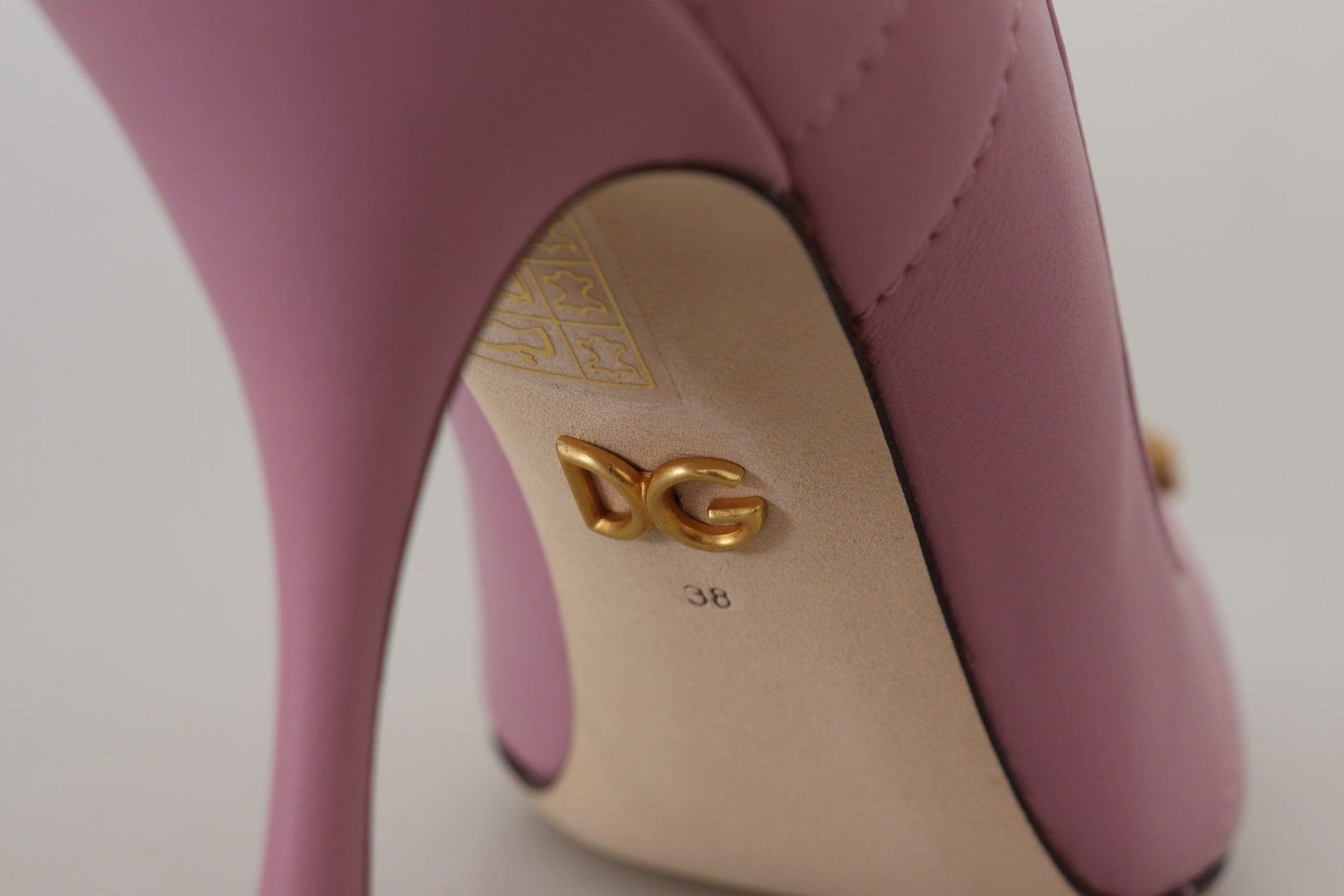 Dolce & Gabbana Dolce & Gabbana Devotion Leather Heels in Pink