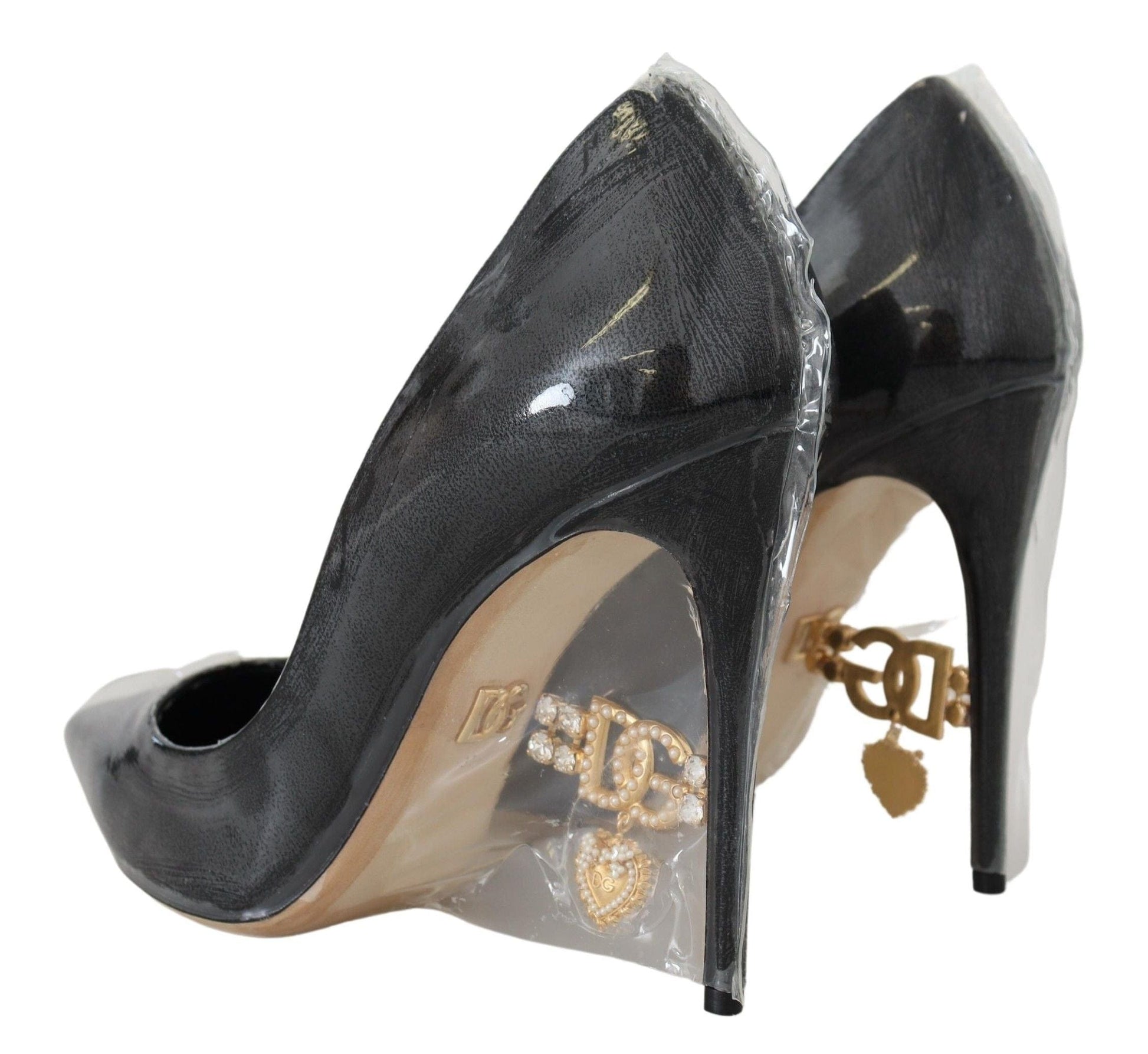 Dolce & Gabbana Dolce & Gabbana Elegant Black Gold Detail Heels Pumps