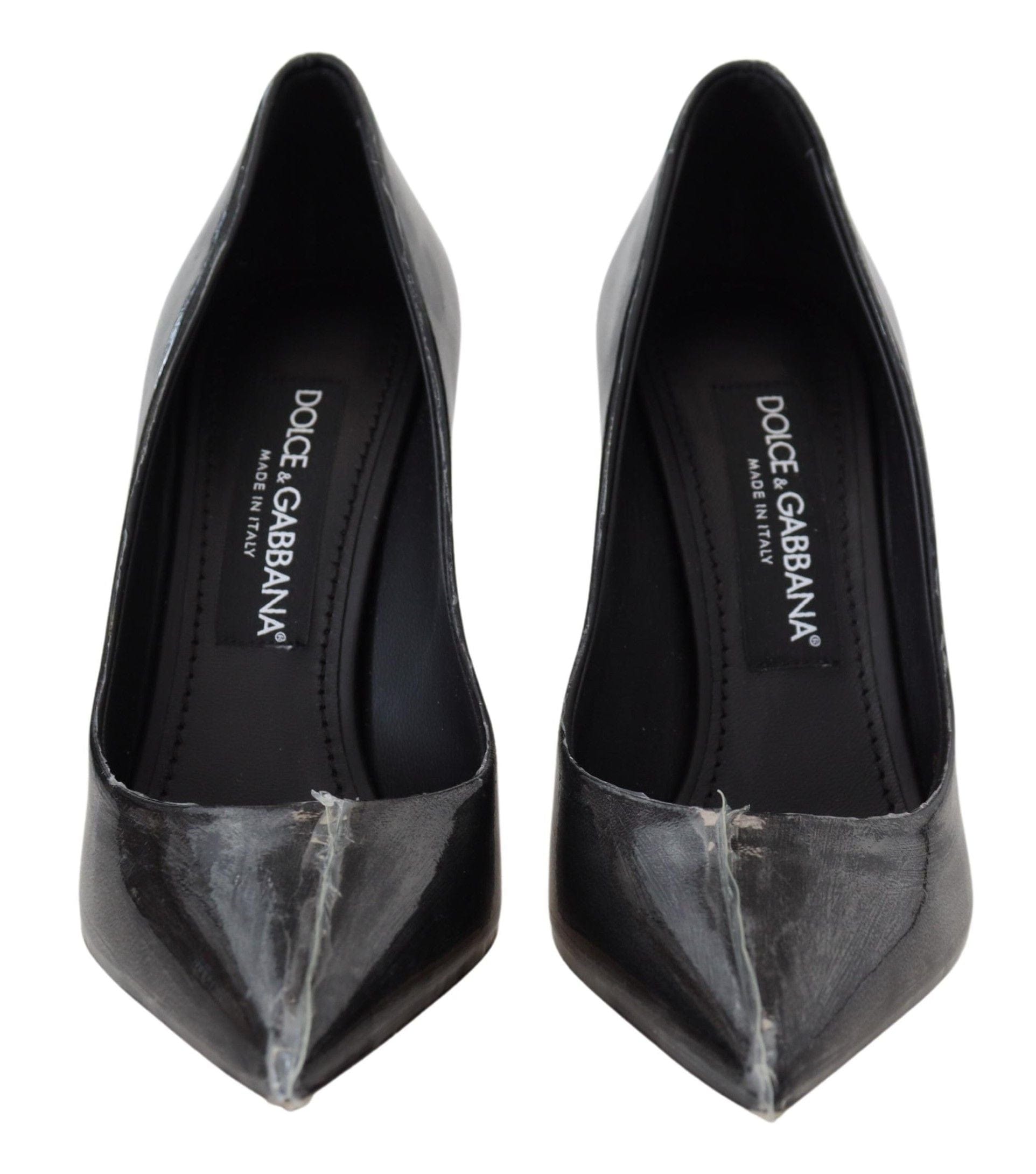 Dolce & Gabbana Dolce & Gabbana Elegant Black Gold Detail Heels Pumps