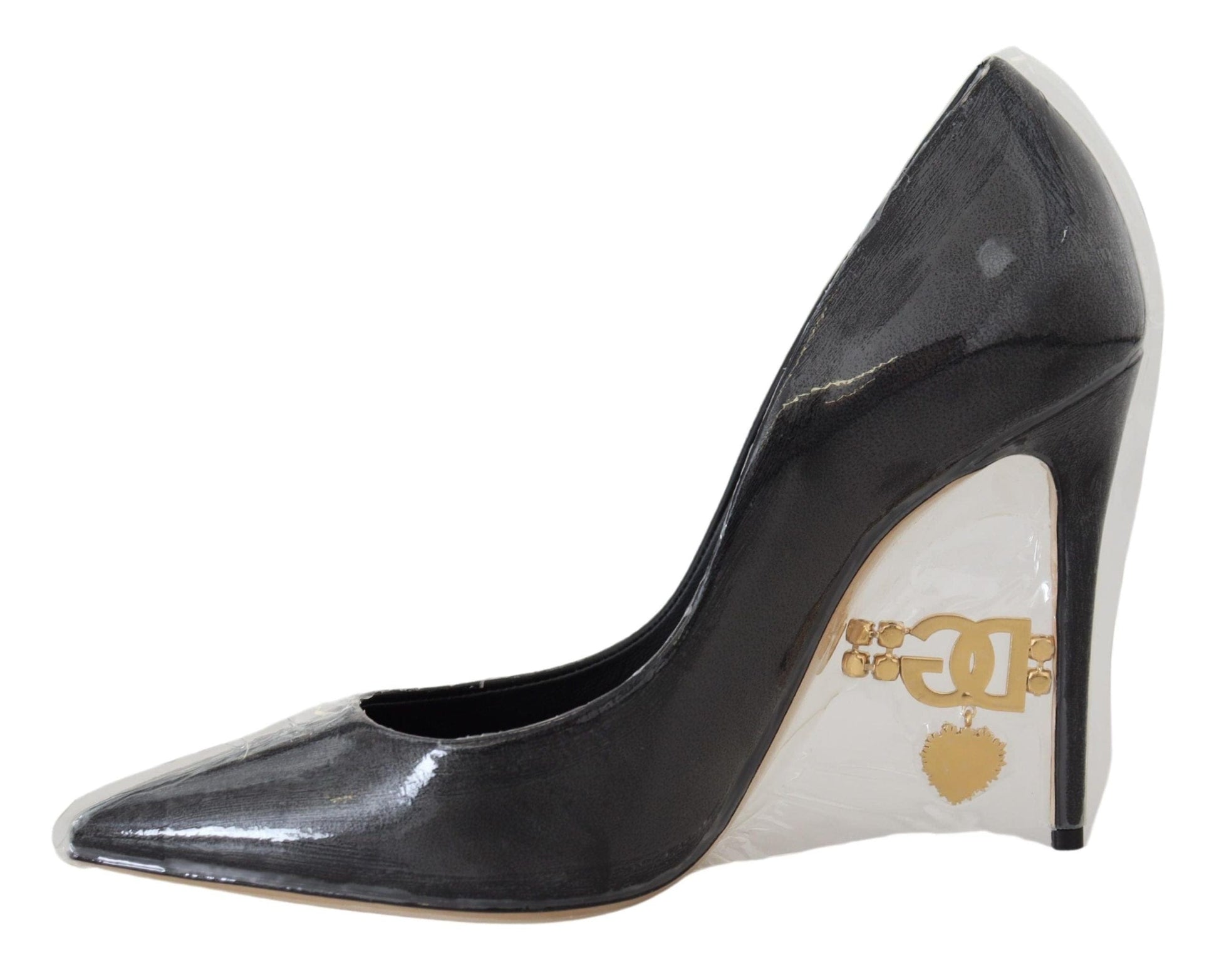 Dolce & Gabbana Dolce & Gabbana Elegant Black Gold Detail Heels Pumps