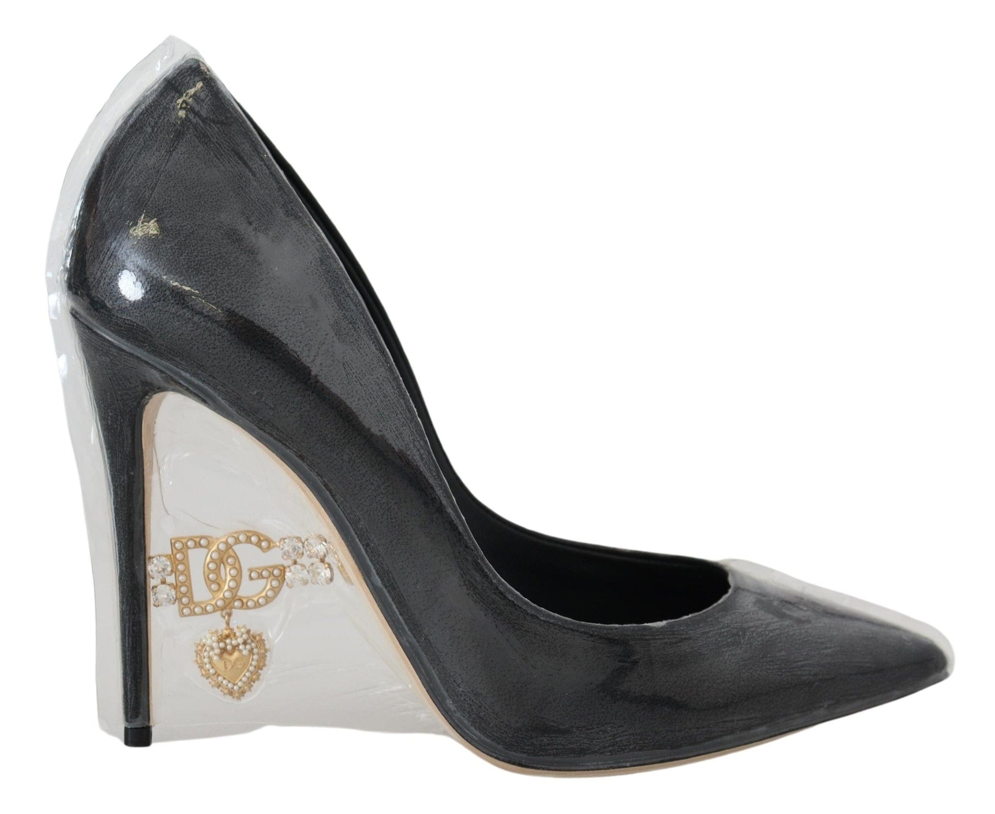 Dolce & Gabbana Dolce & Gabbana Elegant Black Gold Detail Heels Pumps