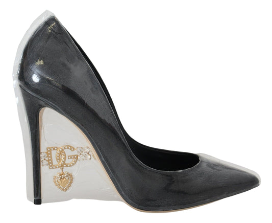 Dolce & Gabbana Dolce & Gabbana Elegant Black Gold Detail Heels Pumps