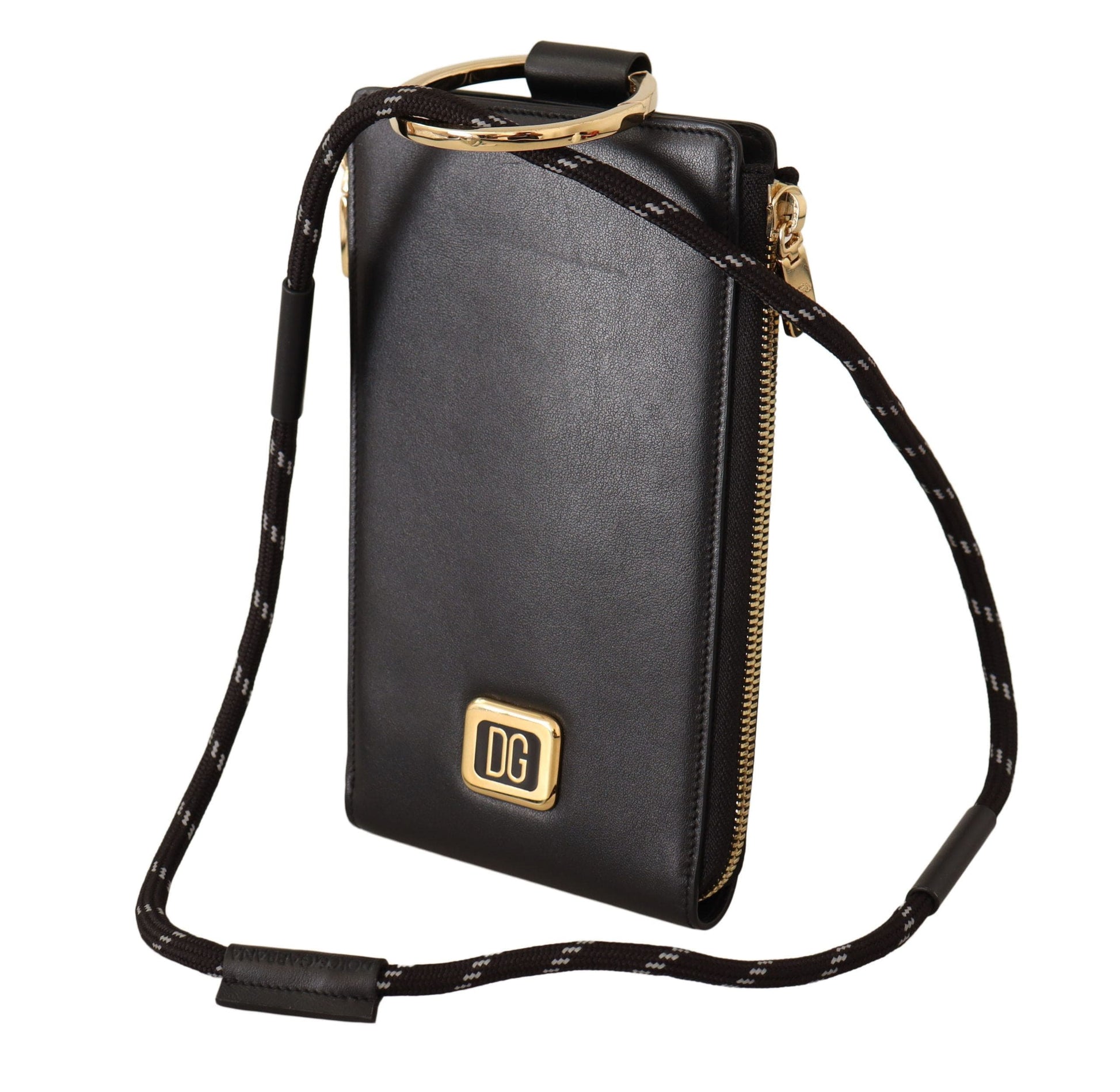 Dolce & Gabbana Dolce & Gabbana Elegant Black Leather Strapped Wallet