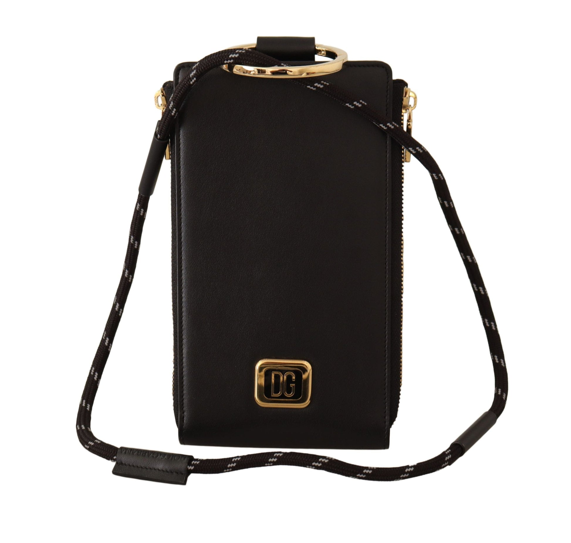 Dolce & Gabbana Dolce & Gabbana Elegant Black Leather Strapped Wallet