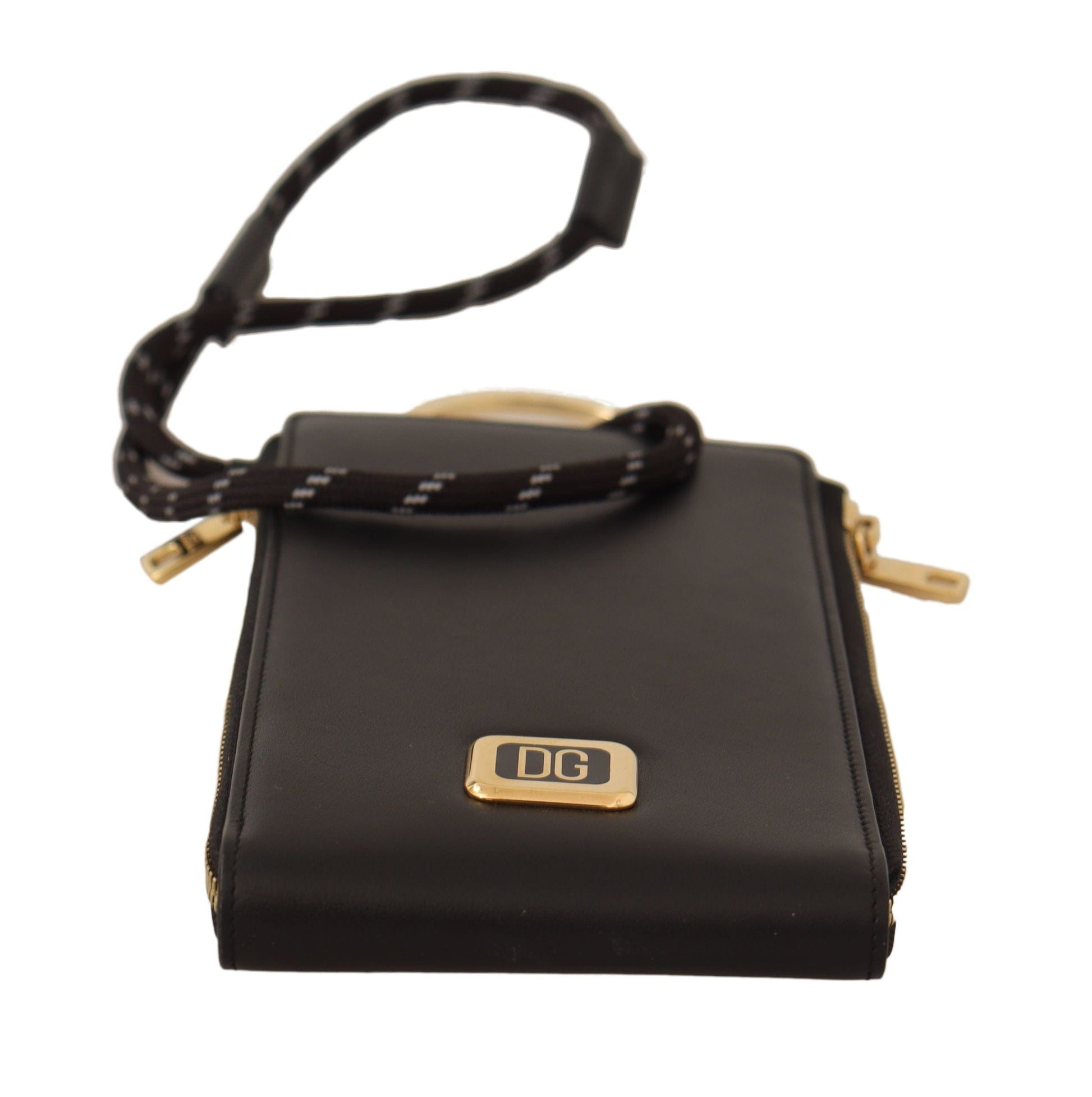 Dolce & Gabbana Dolce & Gabbana Elegant Black Leather Strapped Wallet