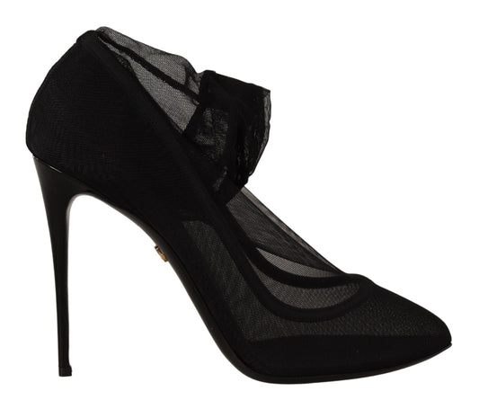 Dolce & Gabbana Dolce & Gabbana Elegant Black Stretch Socks Boots