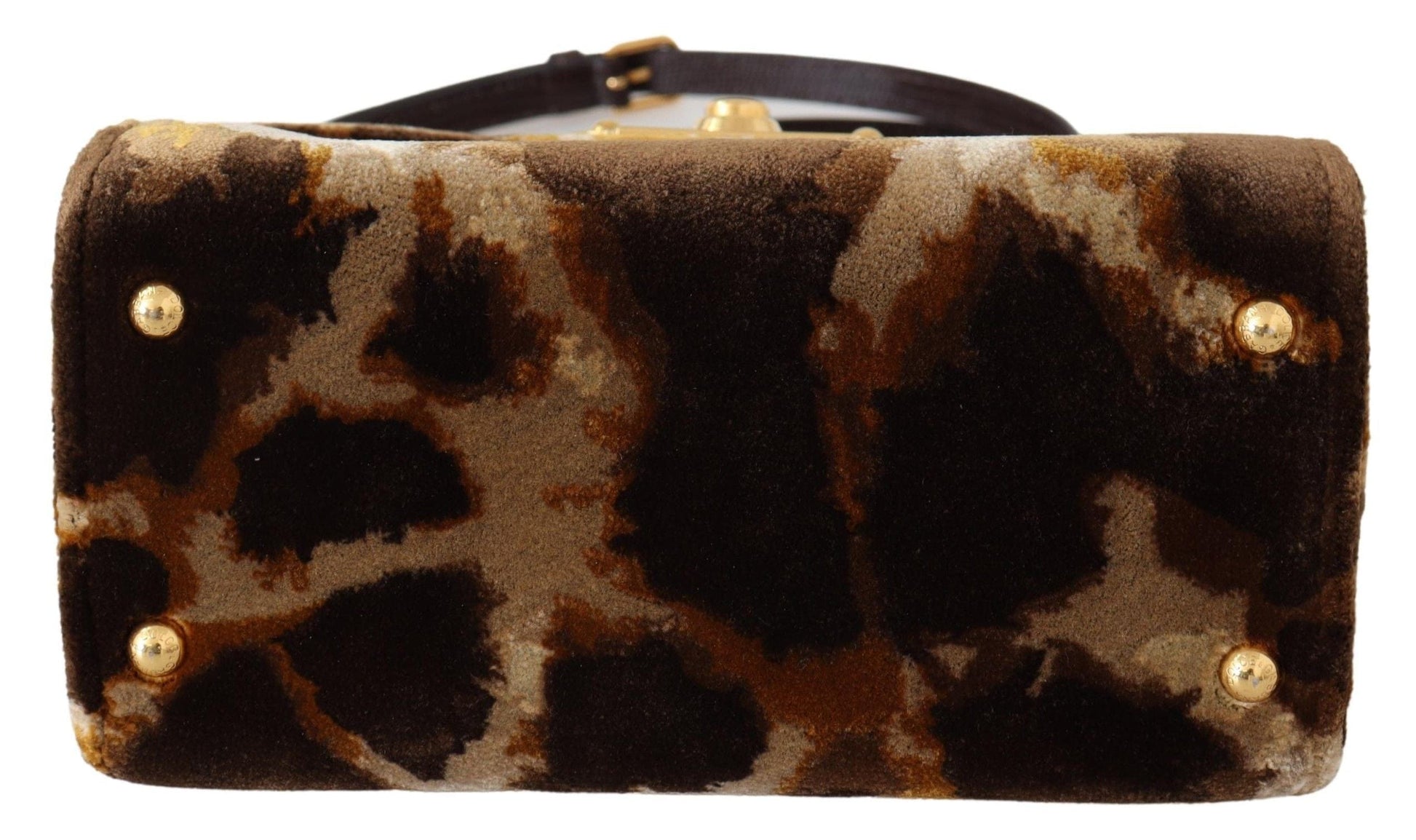 Dolce & Gabbana Dolce & Gabbana Elegant Giraffe Pattern Welcome Bag with Gold Accents