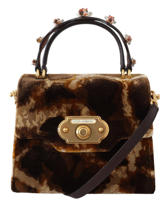 Dolce & Gabbana Dolce & Gabbana Elegant Giraffe Pattern Welcome Bag with Gold Accents
