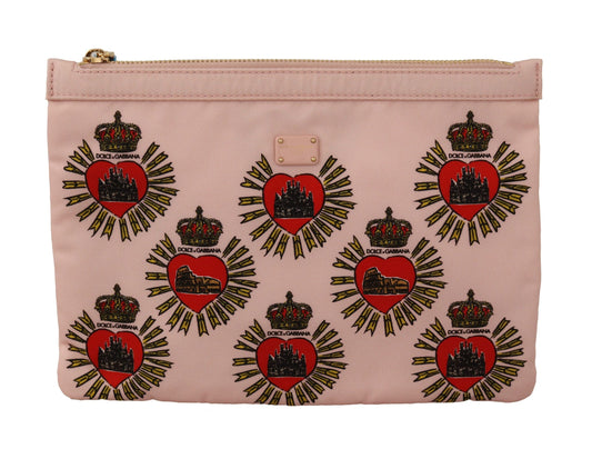 Dolce & Gabbana Dolce & Gabbana Elegant Pink Heart Clutch Wallet