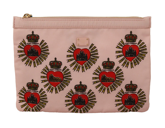 Dolce & Gabbana Dolce & Gabbana Elegant Pink Heart Clutch Wallet