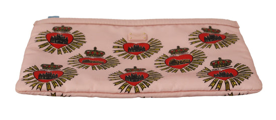 Dolce & Gabbana Dolce & Gabbana Elegant Pink Heart Clutch Wallet