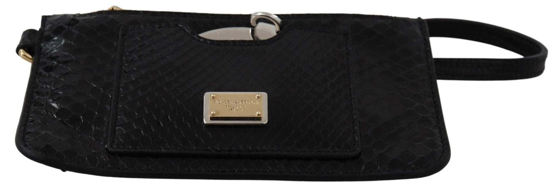 Dolce & Gabbana Dolce & Gabbana Elegant Python Pattern Leather Wristlet Wallet