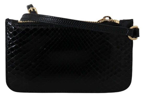 Dolce & Gabbana Dolce & Gabbana Elegant Python Pattern Leather Wristlet Wallet