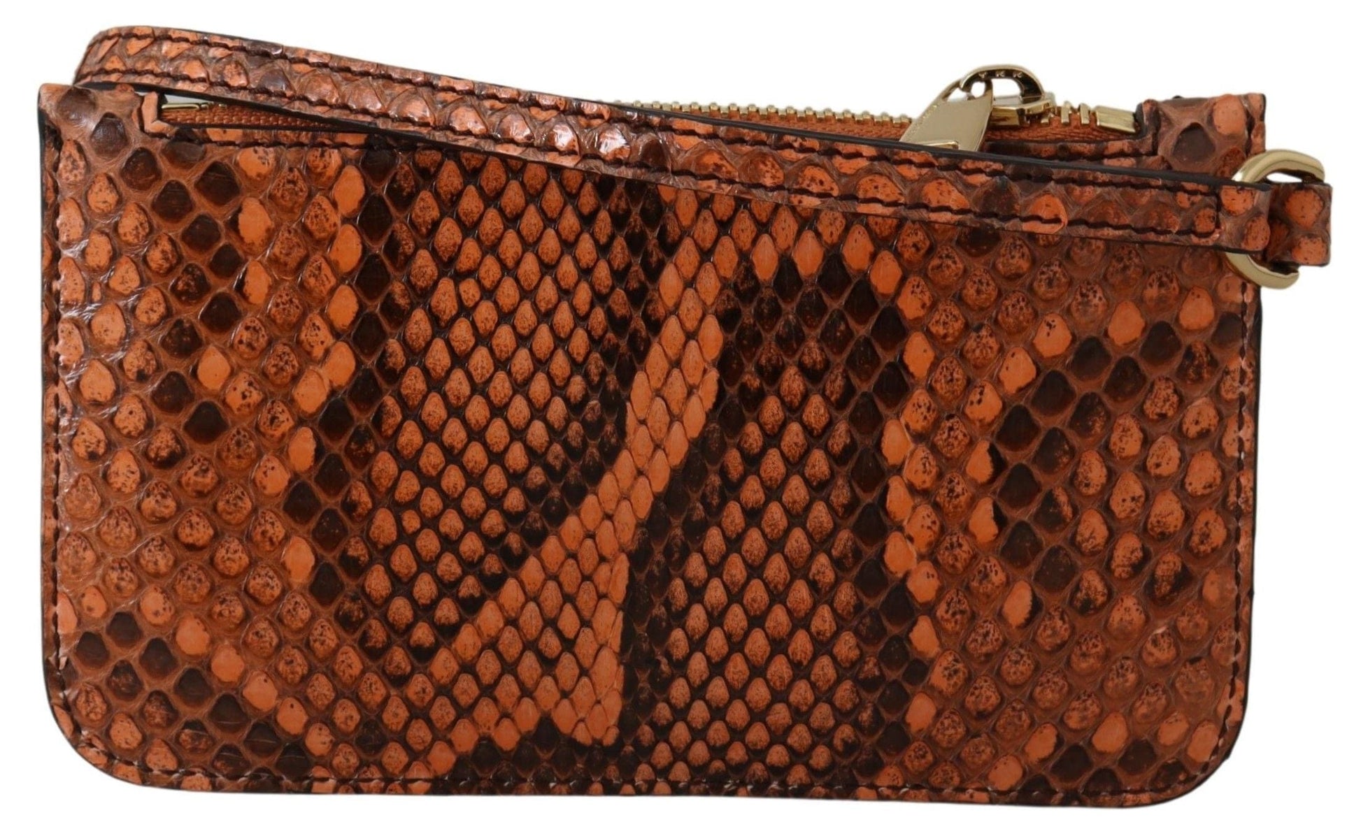 Dolce & Gabbana Dolce & Gabbana Elegant Python Patterned Leather Wristlet