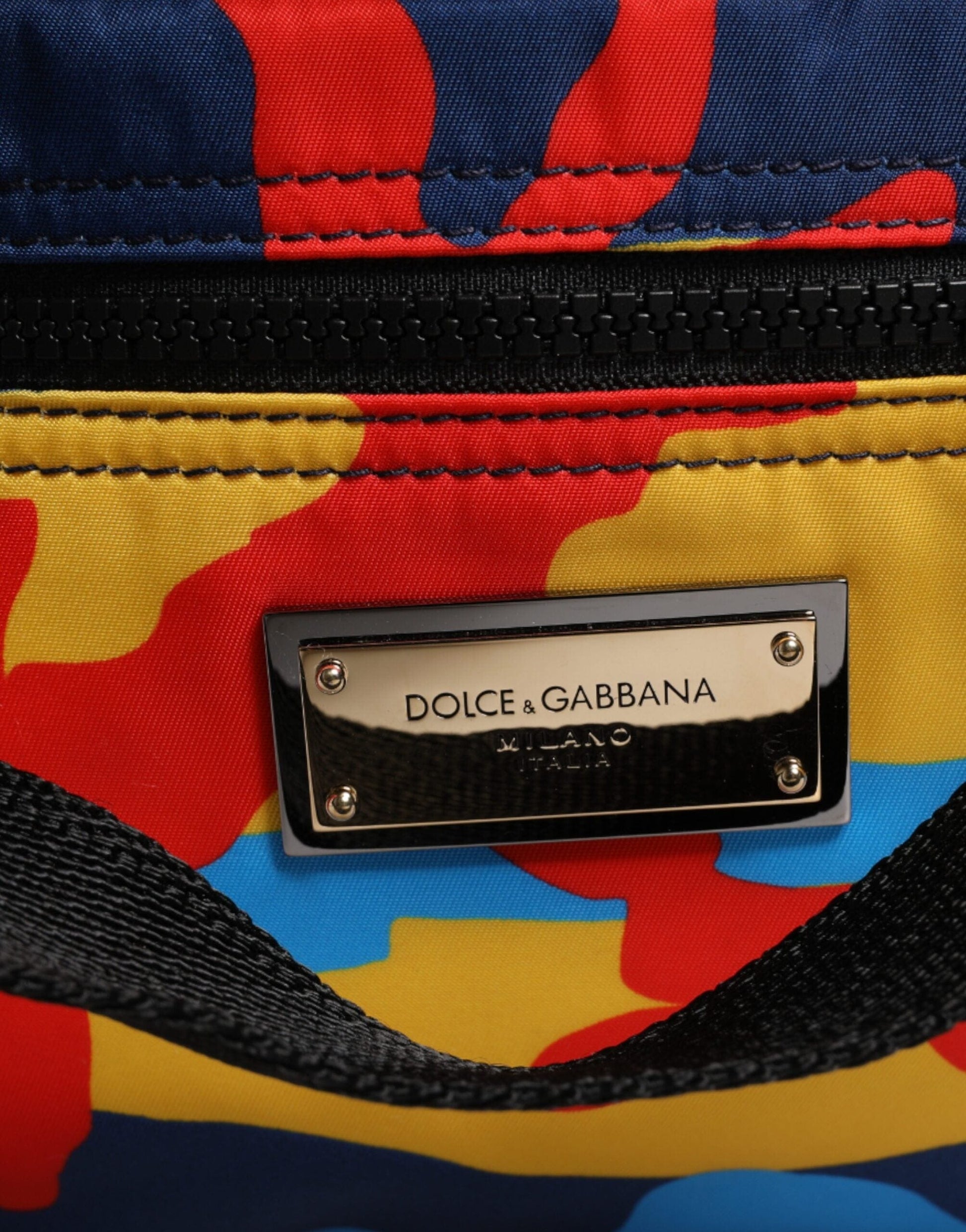 Dolce & Gabbana Dolce & Gabbana Multicolor Camouflage Nylon Shopping Tote Bag