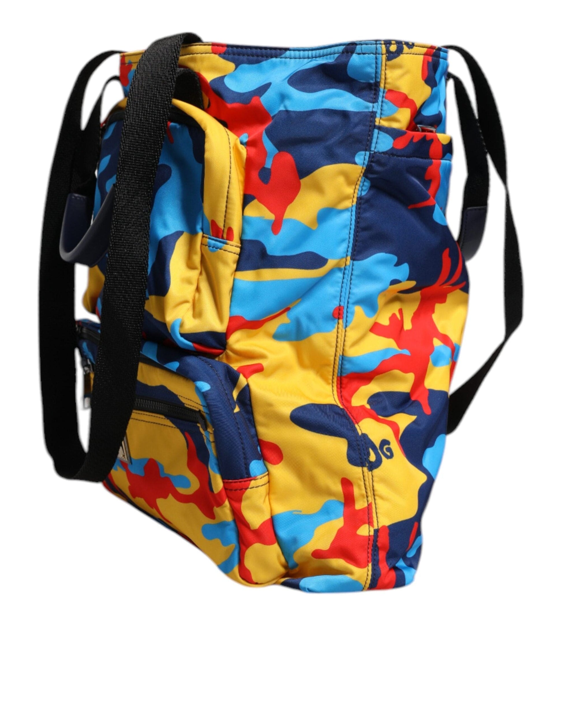 Dolce & Gabbana Dolce & Gabbana Multicolor Camouflage Nylon Shopping Tote Bag