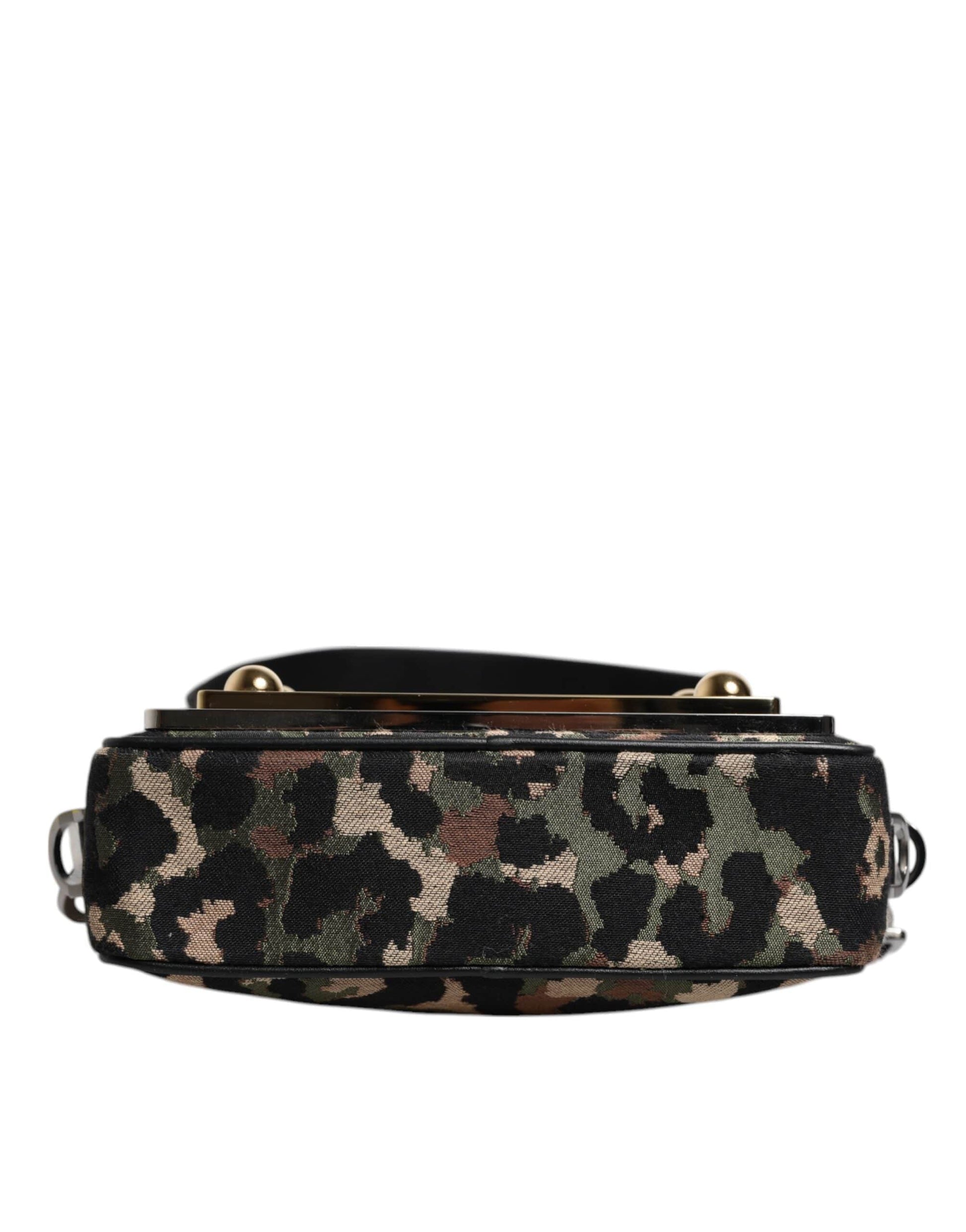Dolce & Gabbana Dolce & Gabbana Multicolor Leopard Jacquard DG Logo Crossbody Bag